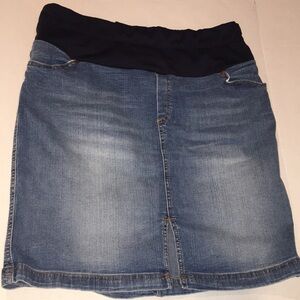 Mimi Maternity Jean Pencil Skirt | Size M